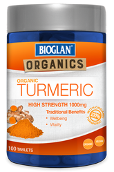Bioglan Organics Organic Turmeric 1000mg 100 Tabs